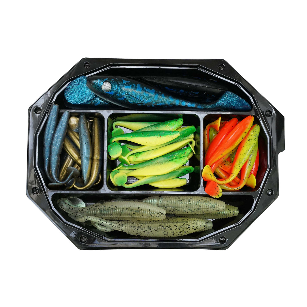 Fishxpro Gummiköder-Set Natur – Klares Wasser, 7-20 cm (35 Stk.)