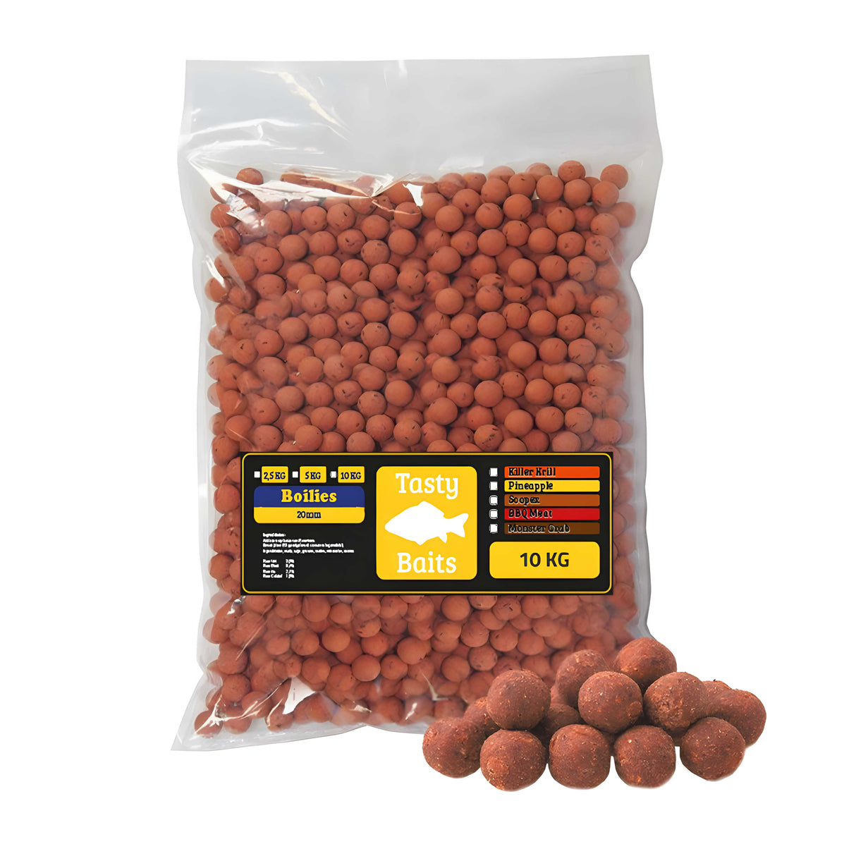 Tasty Baits Monster Crab Boilies 20 mm – 10 kg Karpfenköder