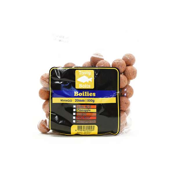 Tasty Baits Daypack Boilie – 20 mm, 500 g | Verschiedene Sorten Mango Cream