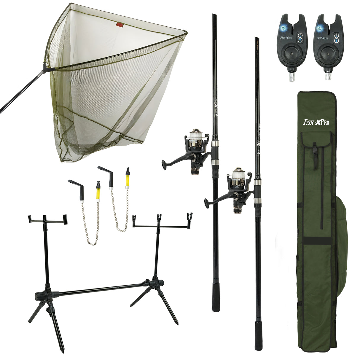 FISH XPRO Karpfenset Improve Deluxe – 2 Ruten komplett