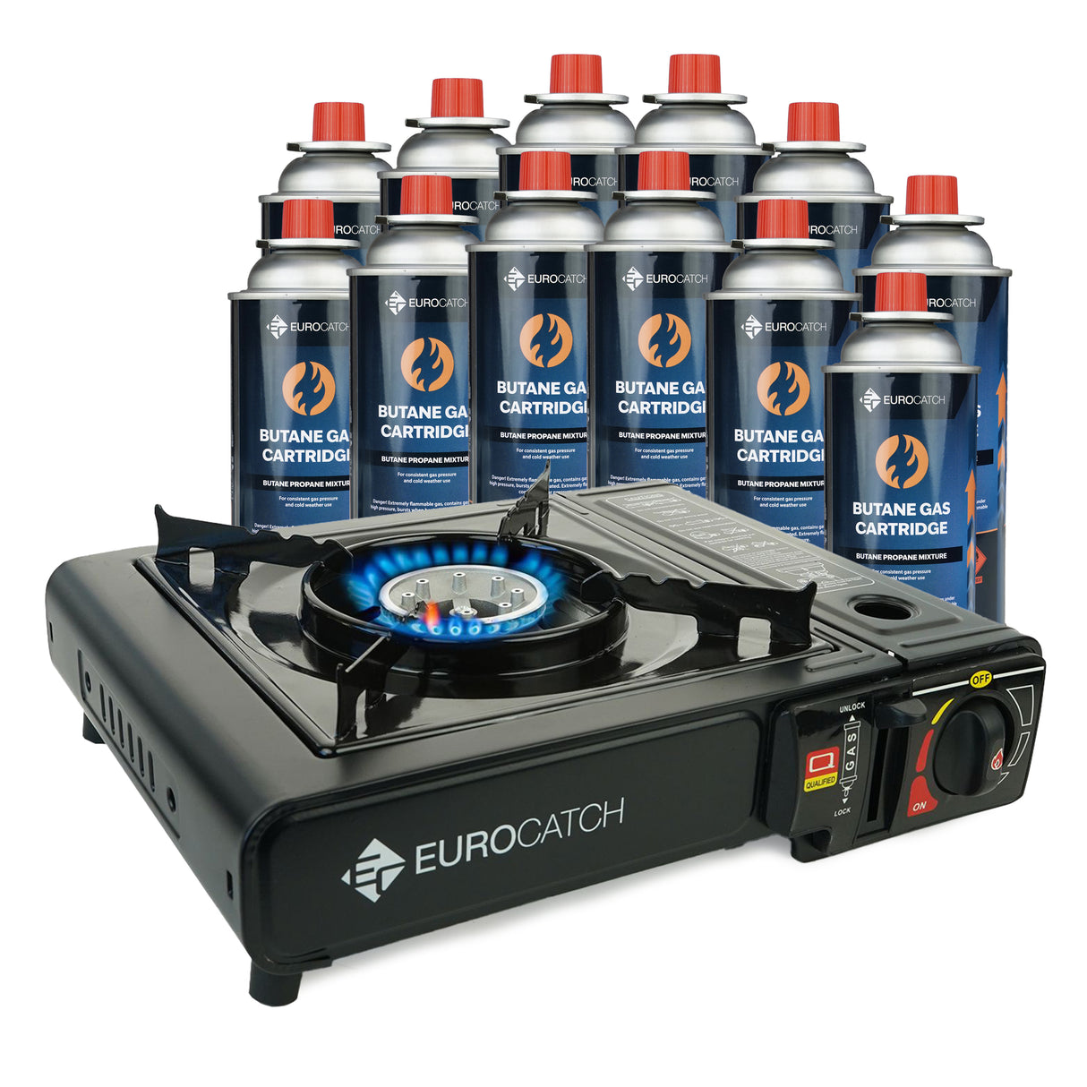 Eurocatch Outdoor Gaskocher + Gaskartuschen