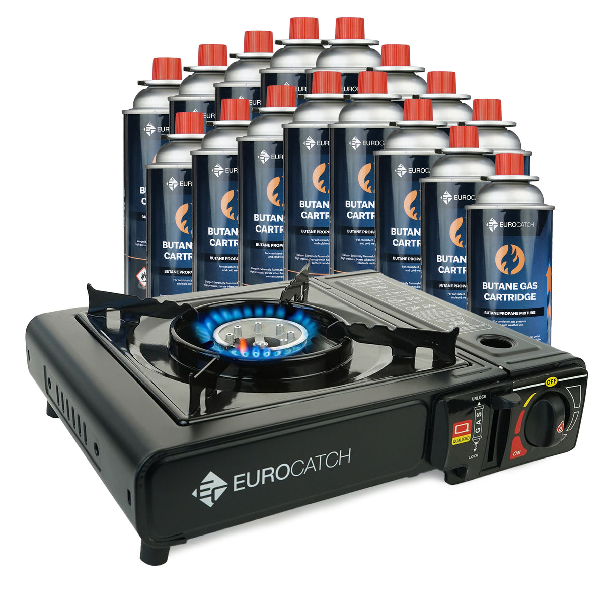 Eurocatch Outdoor Gaskocher + Gaskartuschen
