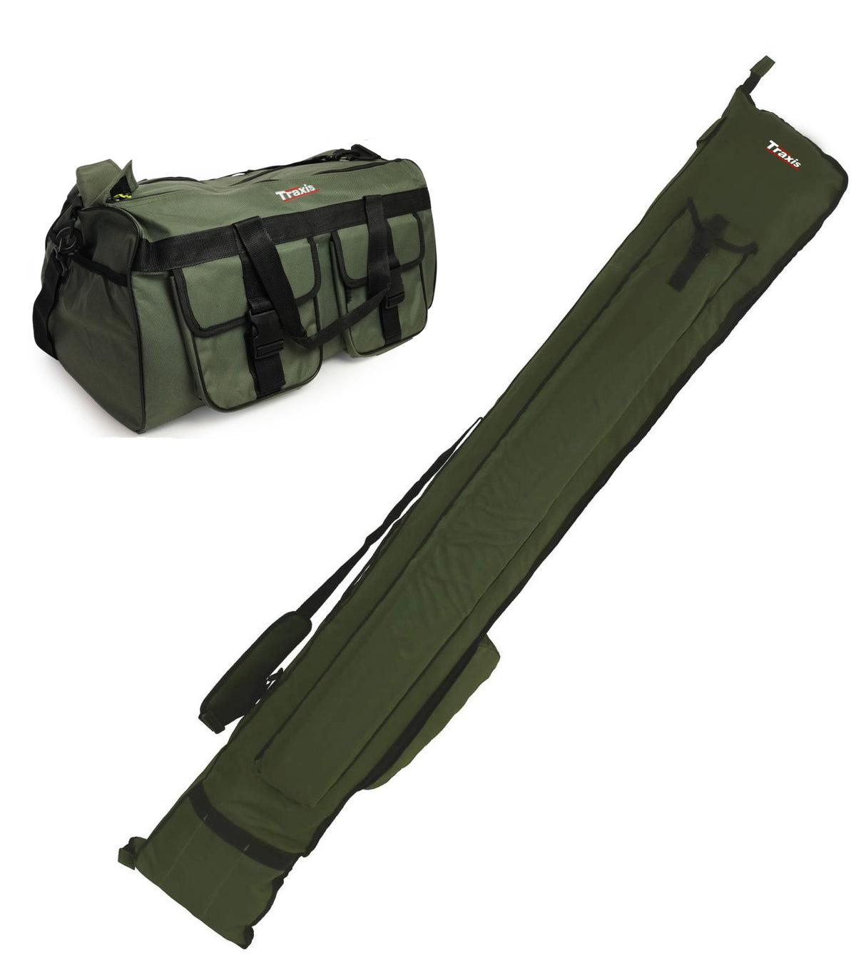 Traxis Angeltaschen-Set – Futteral & Carryall – Grün