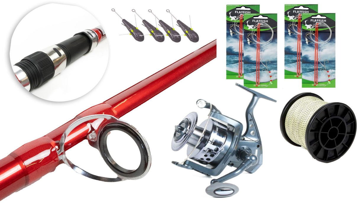 Eurocatch Strandruten-Set Deluxe 4,20 m – Surfset für Meer & Küste