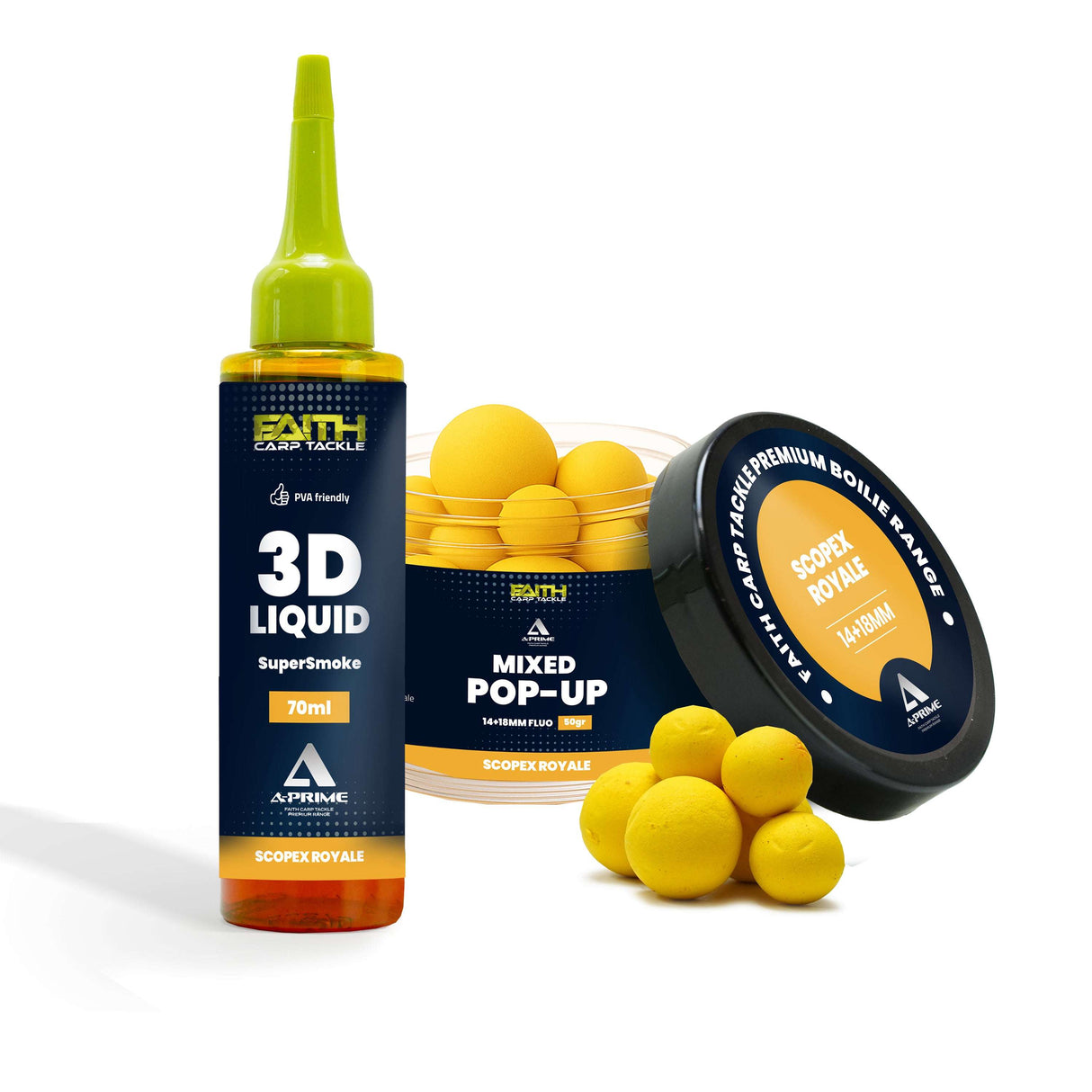 Faith A-Prime Pop-Up Boilies in verschiedenen Geschmacksrichtungen Scopex Royale