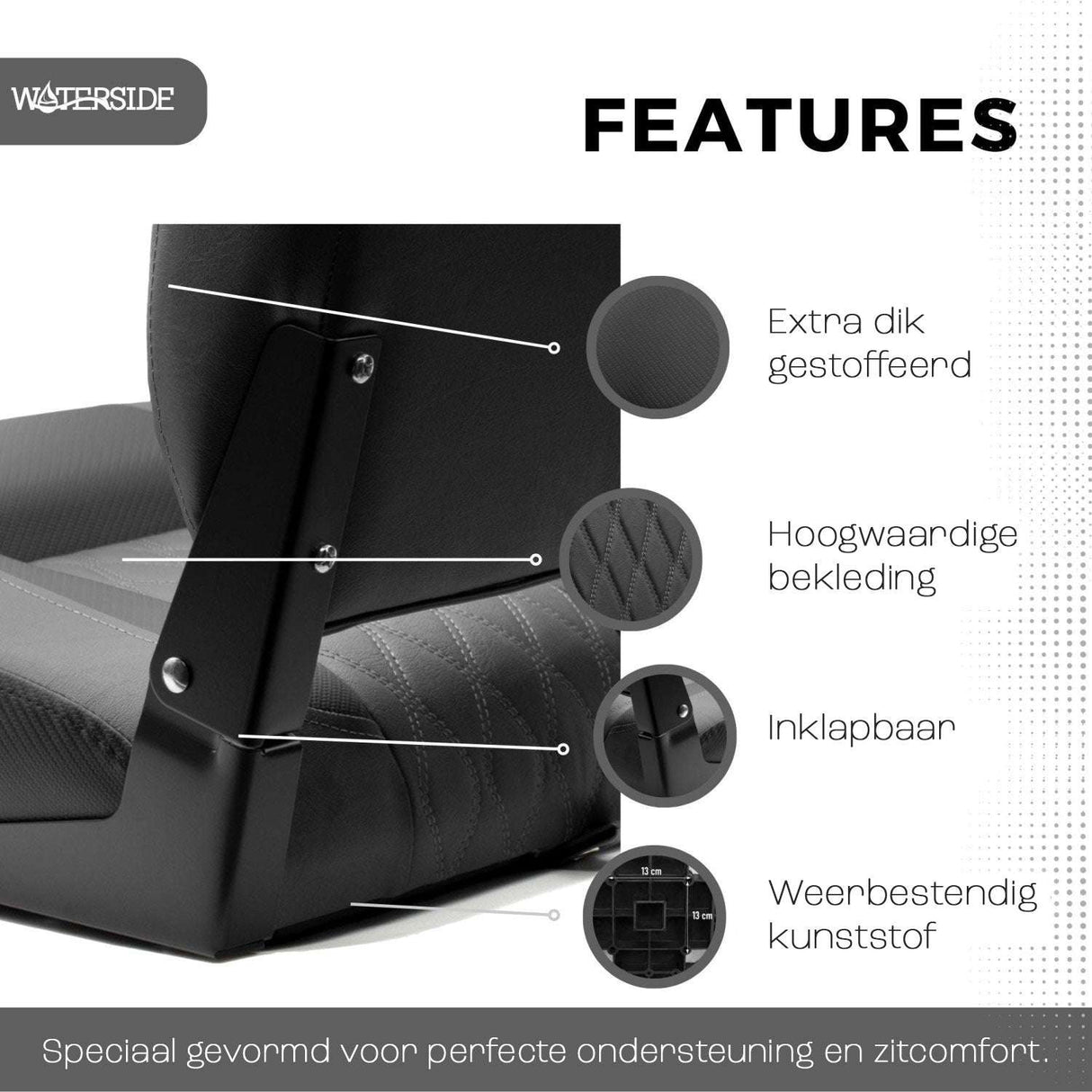 Waterside Luxus High Back Bootssitz - Secret