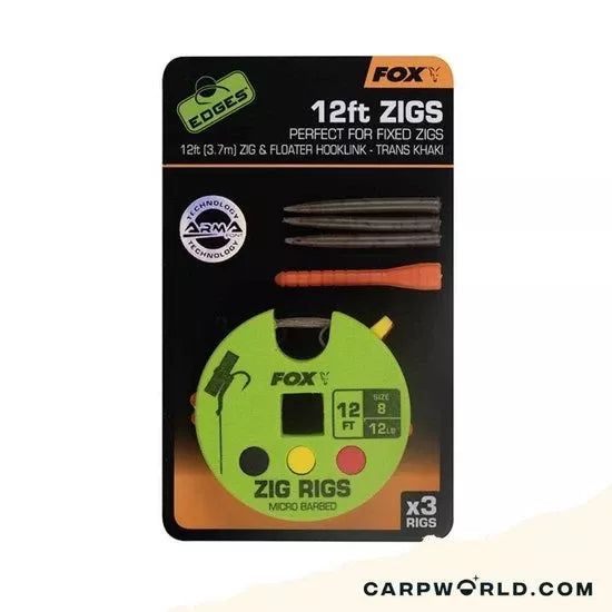 Fox Zig Rig 8 - 5,44 kg - 3,66 m – Hochwertiges Karpfen-Vorfachsystem