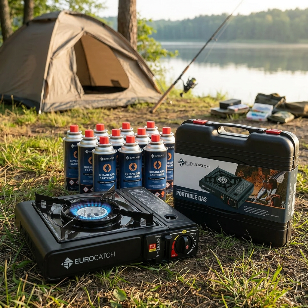 Eurocatch outdoor gas stove + gas cartridges