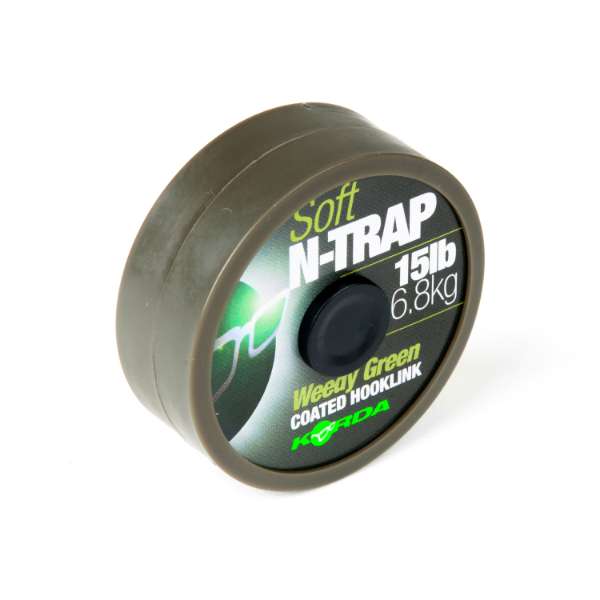 Korda N-Trap Soft Vorfachmaterial Weedy Green – Flexibles Karpfenrig
