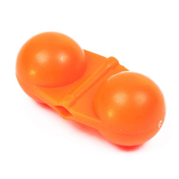 X2 Kunststoff-Rassel Fluo Rot