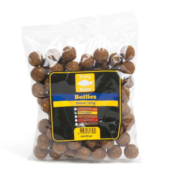 Tasty Baits Daypack Boilie – 20 mm, 500 g | Verschiedene Sorten Pineapple