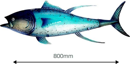 Eurocatch Thunfisch Wanddekoration 80x27 cm – 3D Metall & Glas