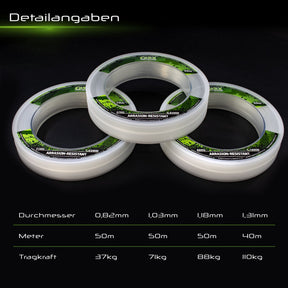 Catix Fluorocarbon Vorfachschnur 50m | 1,18mm, 88kg