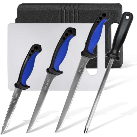 Eurocatch Pro Tackle Filetiermesser-Set – 3 Messer & Brett
