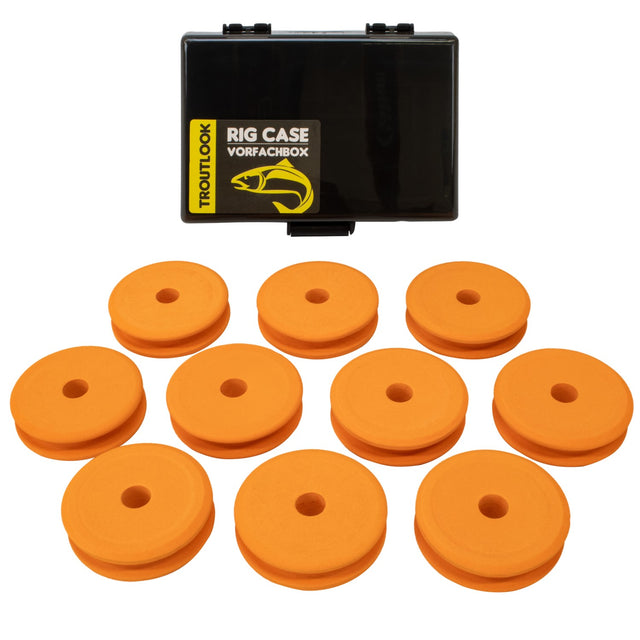 Troutlook Rig Case Vorfachspulenbox mit 10 Spulen