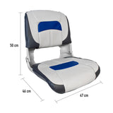 Waterside Bootssitz | Luxus High Back Comfort Plus | Blau-Weiß-Grau