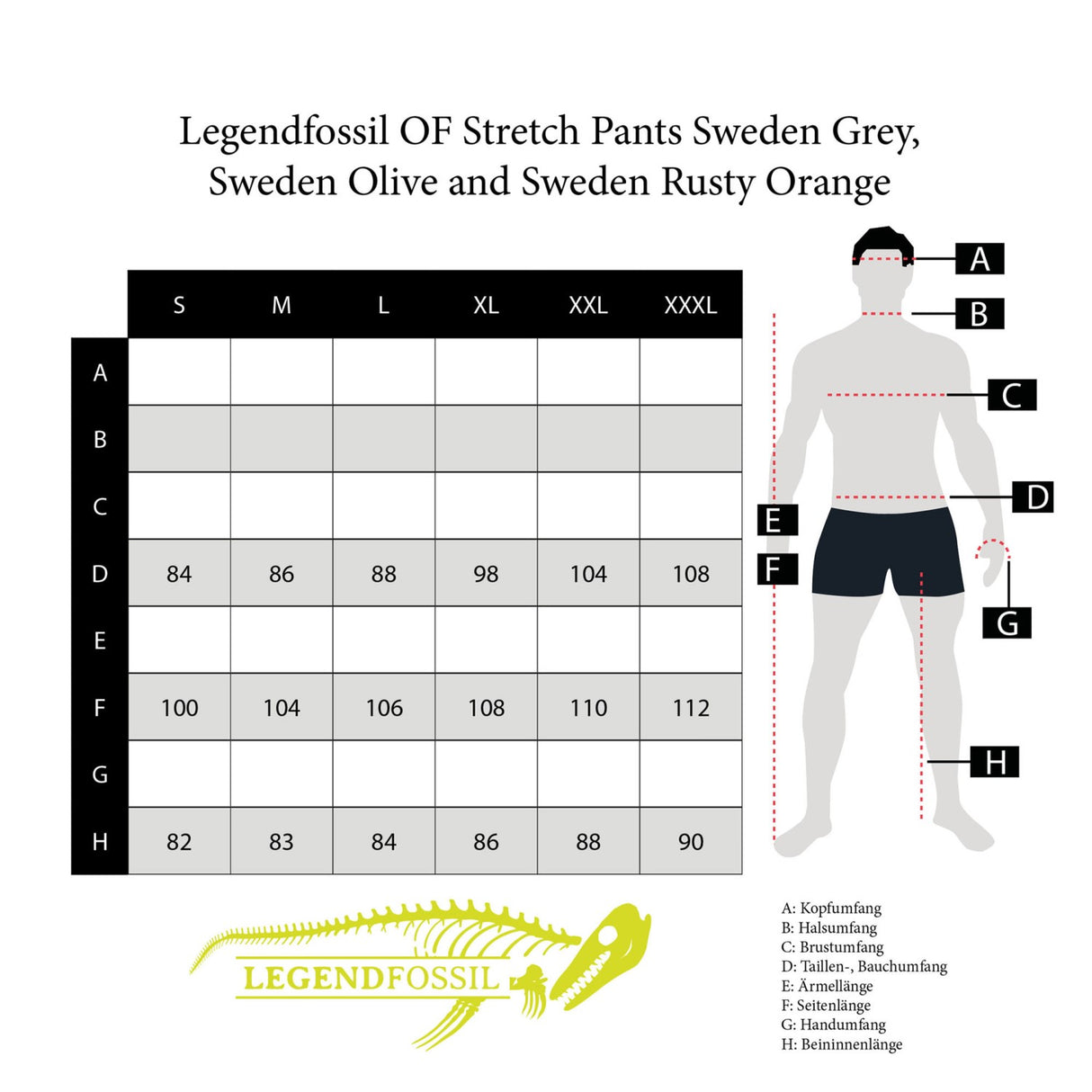 Legendfossil OF Stretch Hose Sweden – Grey Gr. S