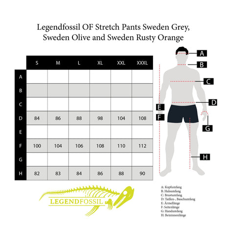 Legendfossil OF Stretch Hose Sweden – Rusty Orange Gr. S