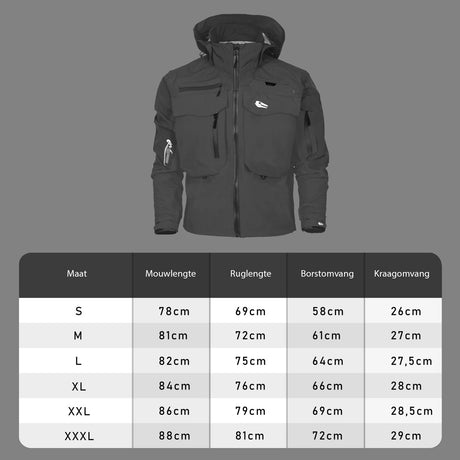 Legendfossil Outdoorjacke Kenai - Wasserdichte Outdoorjacke - Fleecefutter - Winddicht - Graphit Schwarz