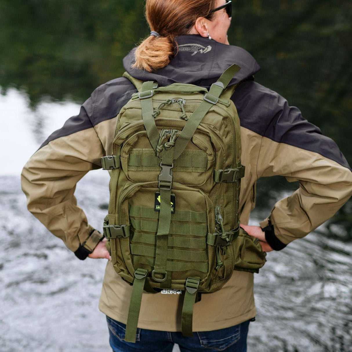 Legendfossil Rucksack Cave Olive 35L Wanderrucksack