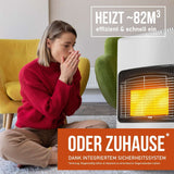 Nayver Mobile Gaskachel 4200W – Weiß & Faltbar