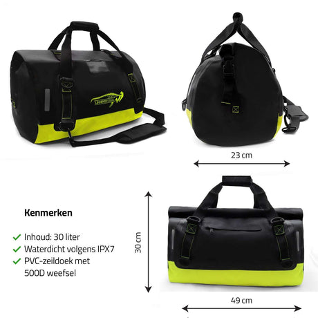 Legendfossil Waterproof Bag Sjømat 30L Drybag Schwarz/Gelb