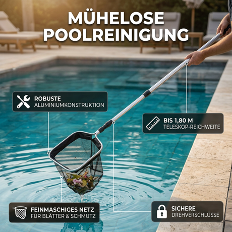 Eurocatch Teichnetz 2,10 m – 30x30x30 cm