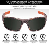 BRUBAKER Polarisationsbrille Tarnmuster inkl. Schutzhülle