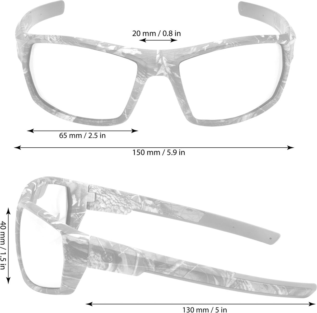 BRUBAKER Polarisierende Sonnenbrille Camouflage