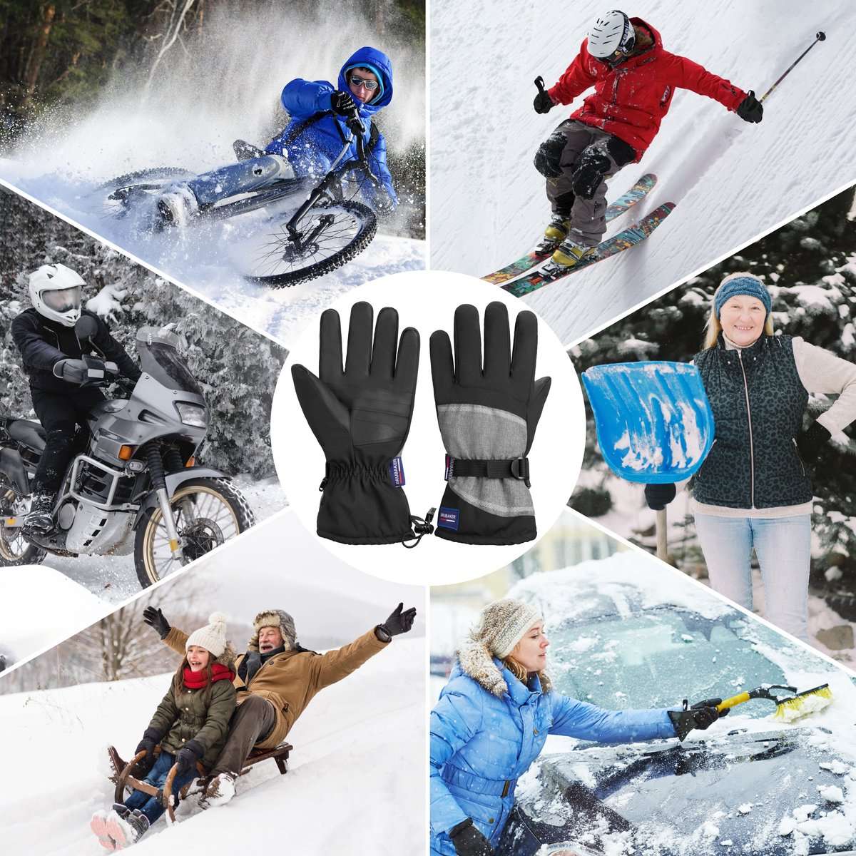 BRUBAKER Winterhandschuhe – Wasserdicht & Winddicht