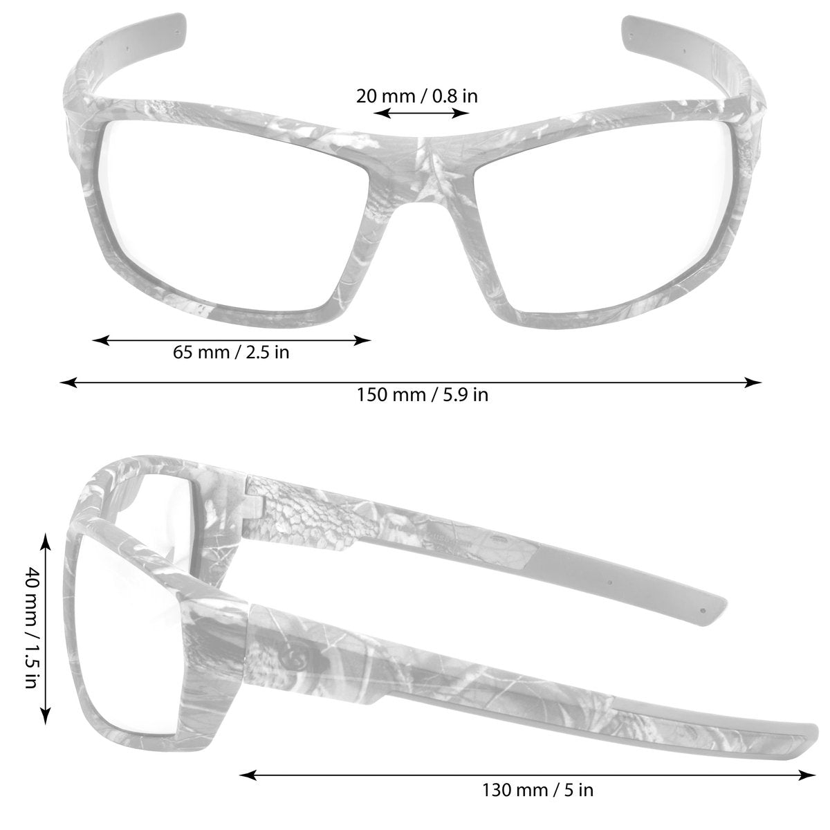 BRUBAKER Polarisationsbrille Tarnmuster inkl. Schutzhülle