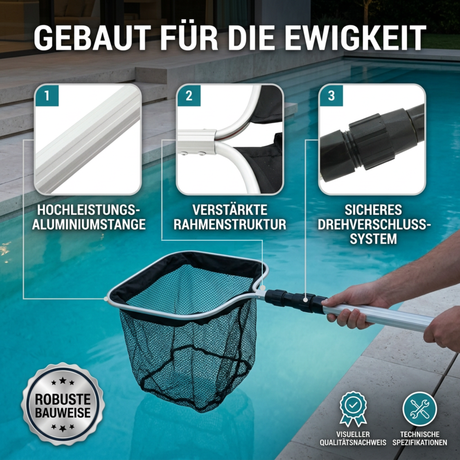 Eurocatch Teichnetz 2,10 m – 30x30x30 cm
