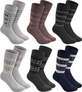 BRUBAKER 6 Paar norwegische Wintersocken