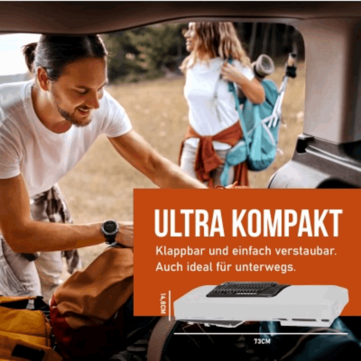 Nayver Mobile Gaskachel 4200W – Weiß & Faltbar