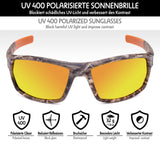 BRUBAKER Polarisationsbrille Tarnmuster inkl. Schutzhülle
