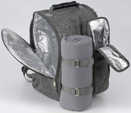 BRUBAKER Picknickrucksack 2 Personen Schwarz