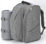 BRUBAKER Picknickrucksack 2 Personen Schwarz