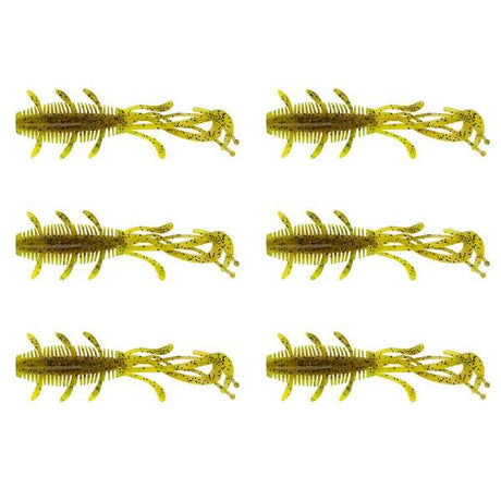 Berkley PowerBait Sick Bug 10cm, 6 Stk Pumpkin Chartreuse