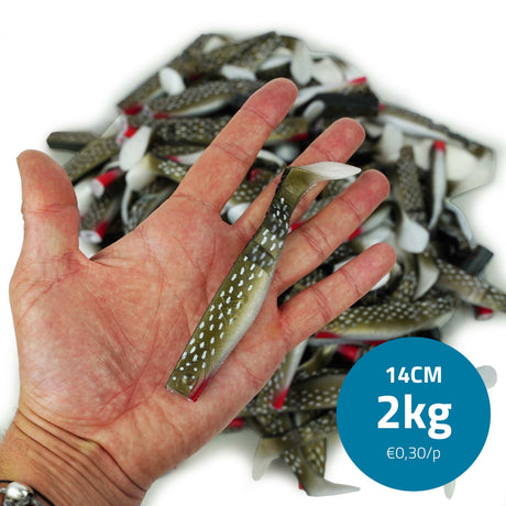Eurocatch | Bulkshads Softbaits | 2 kg – Bulkverpackung für Raubfisch Grau - 14cm - 20g
