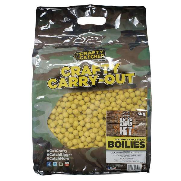 Crafty Catcher Big Hit Coconut & Maple Cream Boilies 5kg 20mm