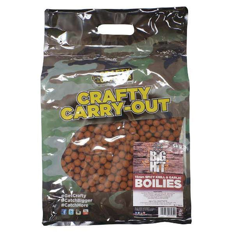 Crafty Catcher Big Hit Spicy Krill & Garlic Boilies 5kg