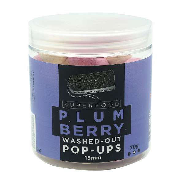 Crafty Catcher Washed Out Popup King Prawn 15mm/70g Plum Berry