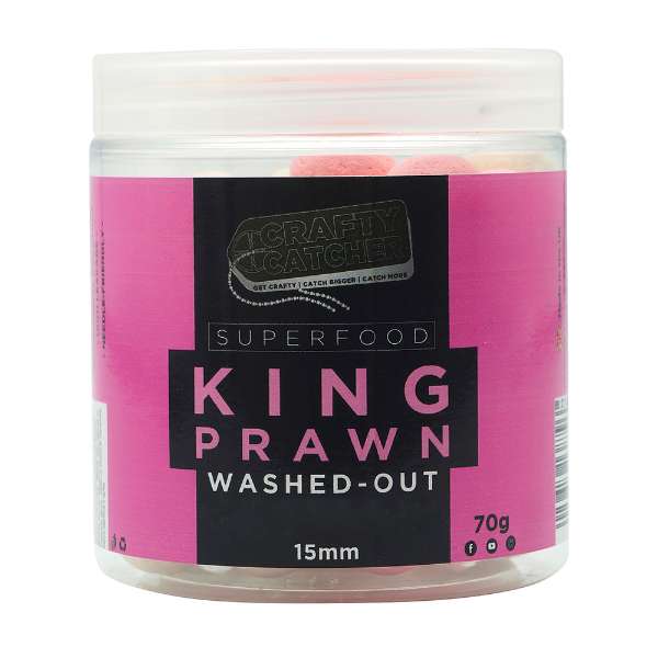 Crafty Catcher Washed Out Wafter King Prawn 15mm/70g King Prawn