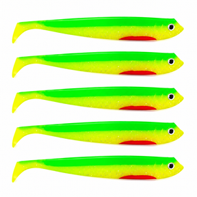 Eurocatch Gummifisch für Zander - Shad, 5 Stk UV Firetiger - 20cm