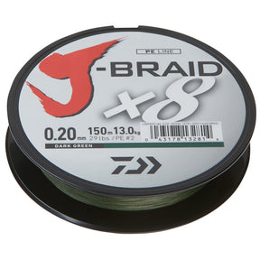 Daiwa J-Braid X8 Dunkelgrün Dyneema 150 m 0.24mm