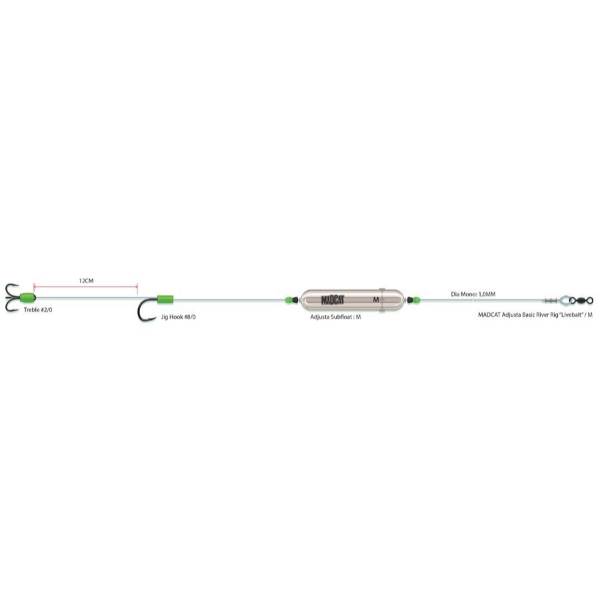 Madcat Adjusta Basic River Rig Lebendköder Unterstreichen M