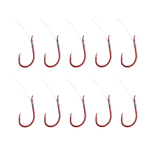 DAM Spezi Forelle Rot Vorfach 70cm 10 Stück 22mm