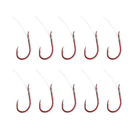 DAM Spezi Forelle Rot Vorfach 70cm 10 Stück 22mm