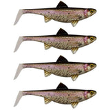 Senshu Real Fin Shad 8cm 4g 4er Set Rainbow Trout