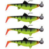 Senshu Real Fin Shad 8 Ready2Catch 8cm 11g 4er Shiny Tiger